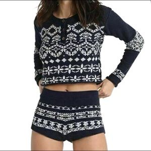 LIKE NEW Free People knit pajama set